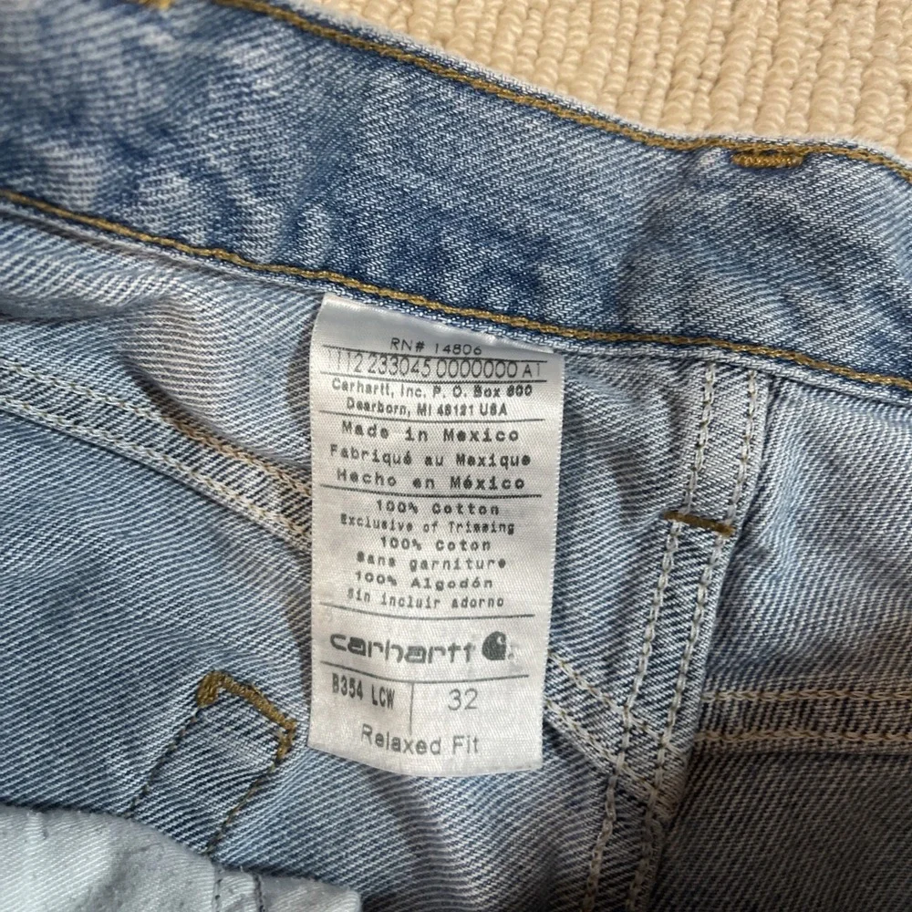Carhartt Men's 32 Relaxed Fit Blue Denim Shorts